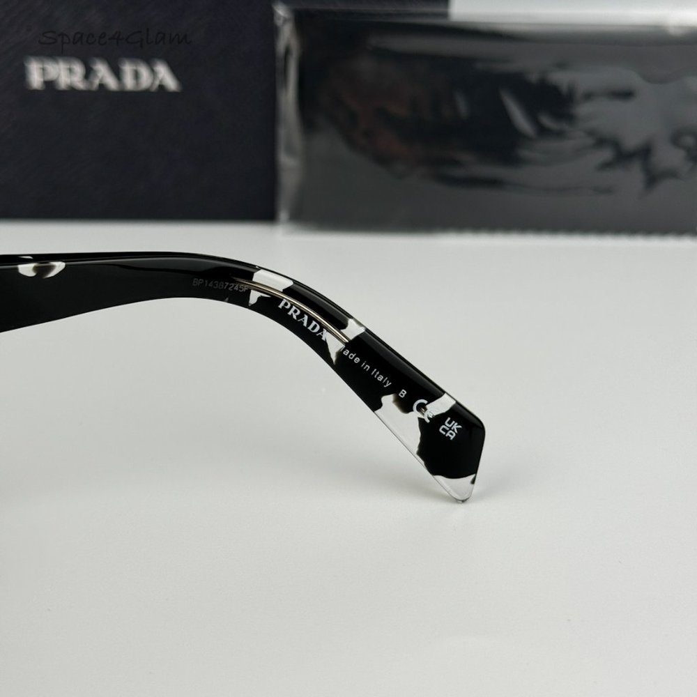 NEW Prada PRA06S 15O50B Tortoise Black Violet Mirror Square Unisex Sunglasses - Picture 10 of 11
